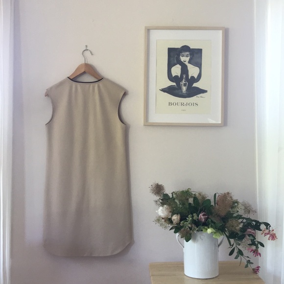 Leather + Tan Classic Shift Dress - Picture 4 of 5